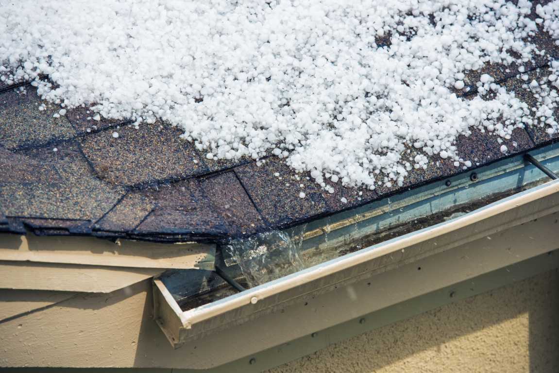 Gebäudeschaden durch äußere Einwirkung von Hagel